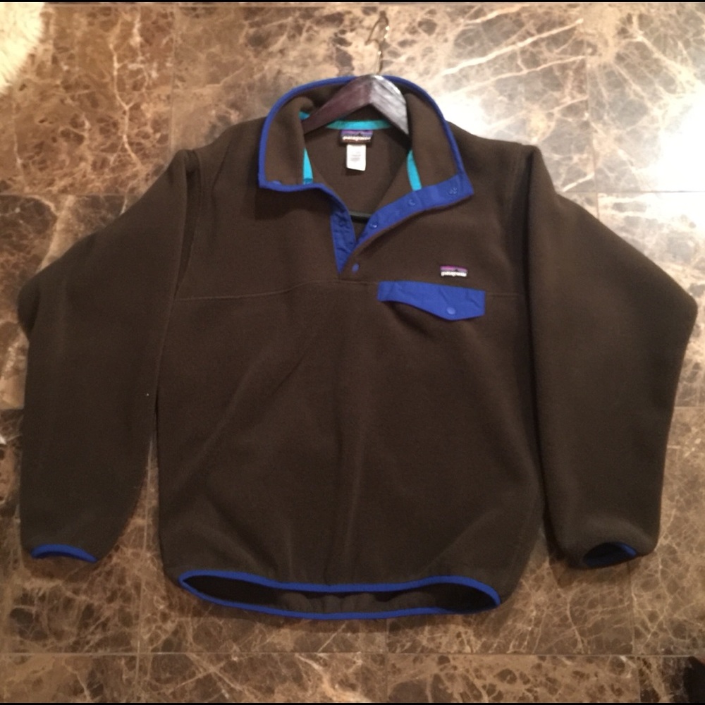 Patagonia Synchilla Fleece brown with royal  mensS